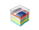 Kubik plastikowy z kolorowymi karteczkami 85x85 mm STARPAK 130534